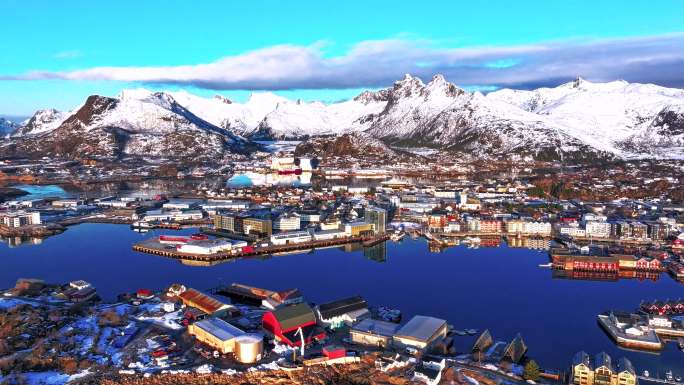 4K延时航拍挪威斯沃尔韦尔最美风光