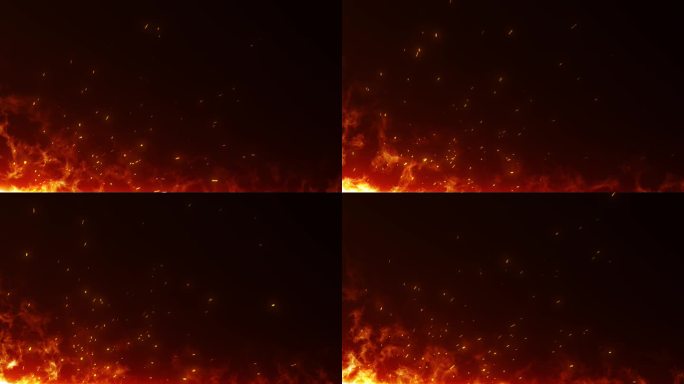 4K火焰火星粒子战争对决循环背景视频