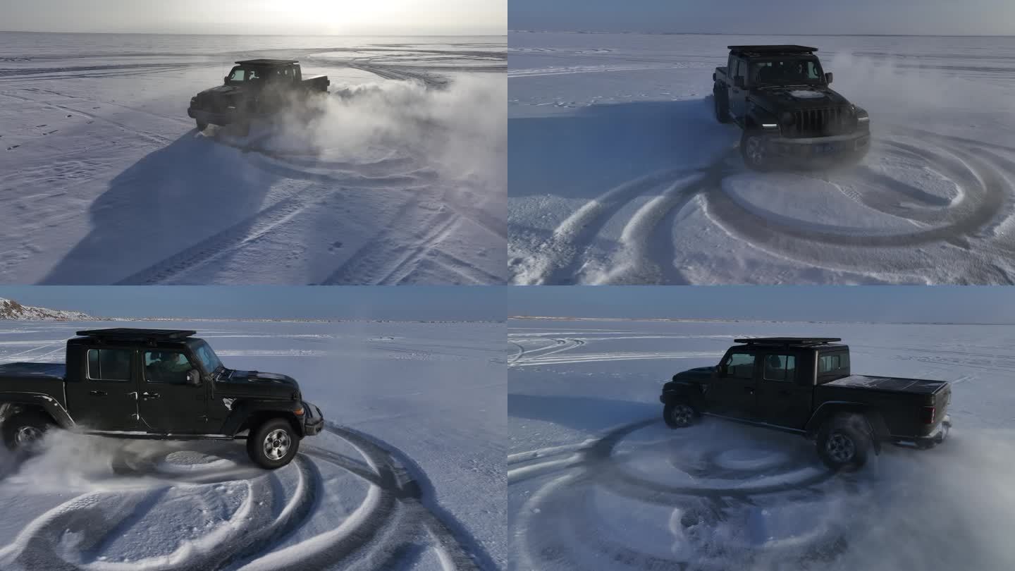 Jeep车雪地行驶