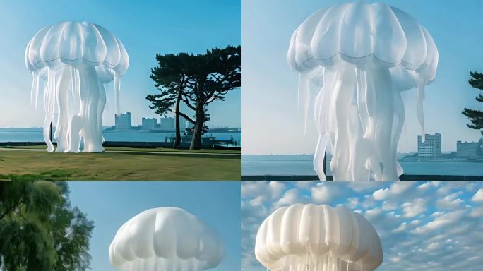 海边的巨型水母充气气球