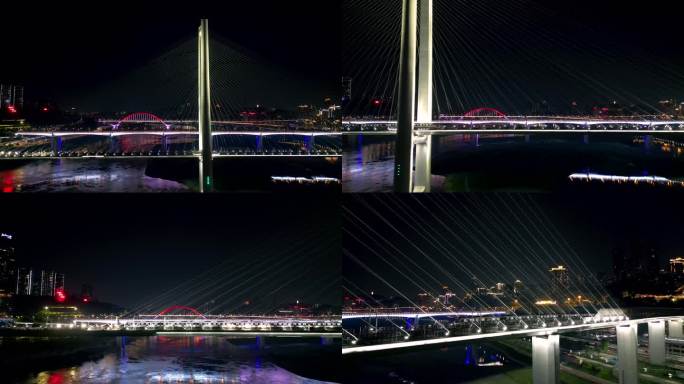 重庆地铁穿桥航拍4K