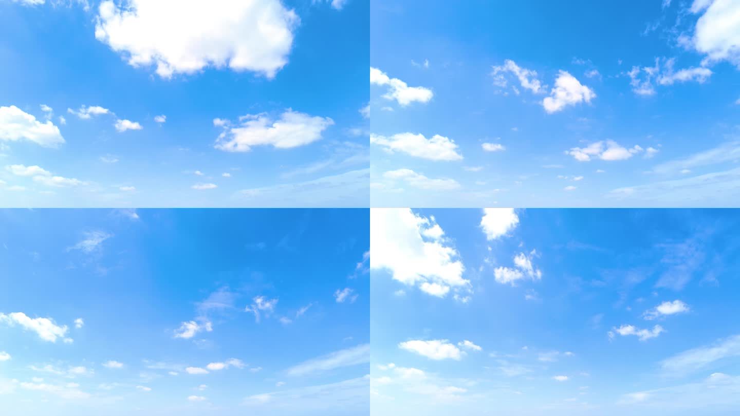 蓝天白云风景延时视频
