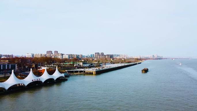 长江码头 轮渡货船 南京浦口码头 城市
