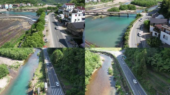 仙居淡竹森林道路开车自驾游森林公路大自然
