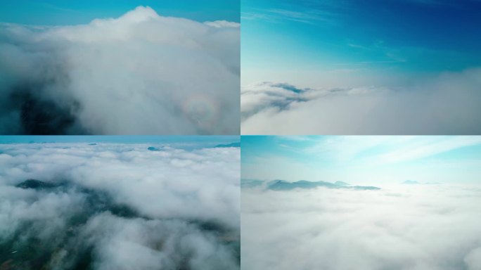 云海风景意境山云雾大自然风光