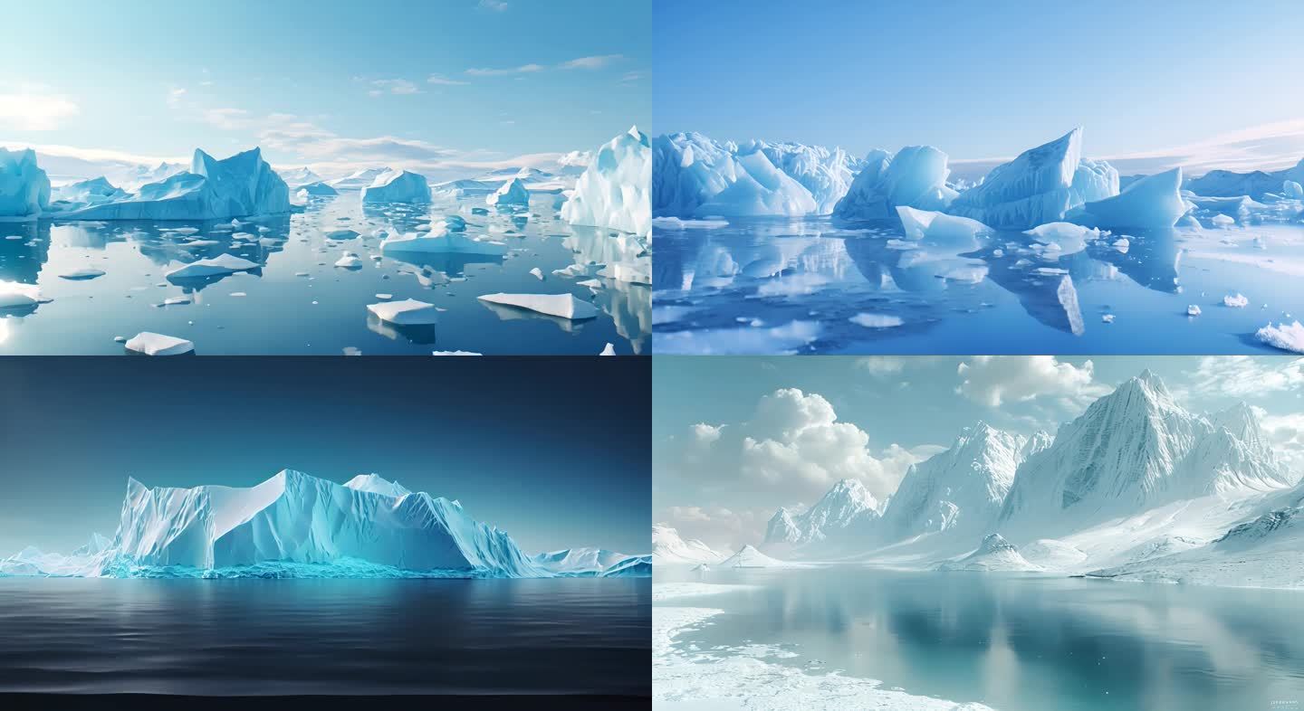 南极冰川融化全球变暖冰天雪地