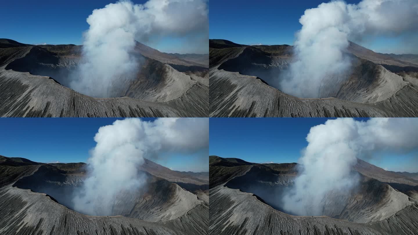 航拍印度尼西亚布罗莫火山环绕素材