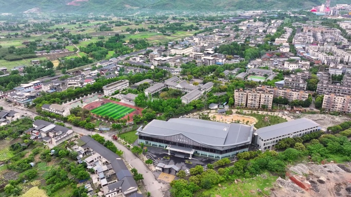 什邡市洛水镇航拍素材