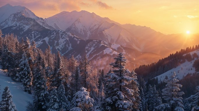 雪山西藏风景湖水河流