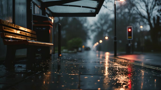 城市乌云翻滚暴风雨雷雨交加