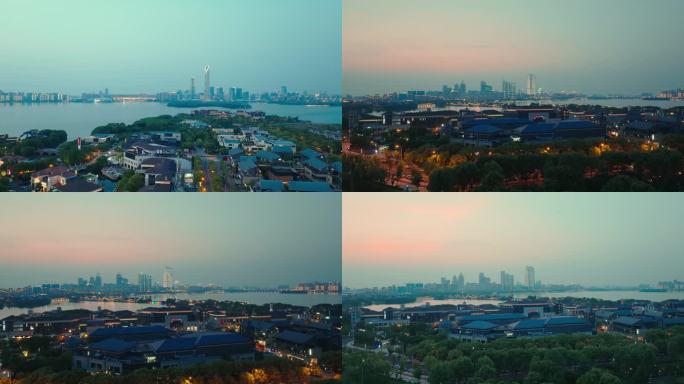 李公堤金鸡湖夜景