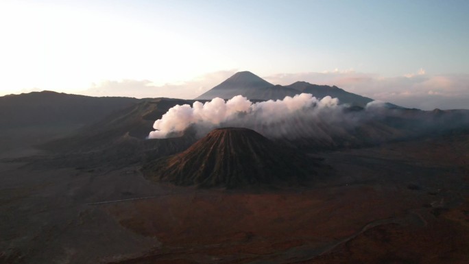 航拍印尼布罗莫火山素材