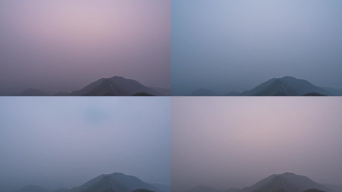黎明时镇江圌山的云雾
