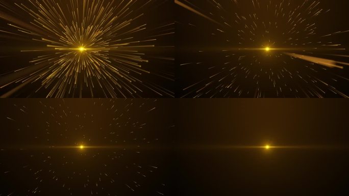 金色粒子线条冲击波爆炸-Alpha通道