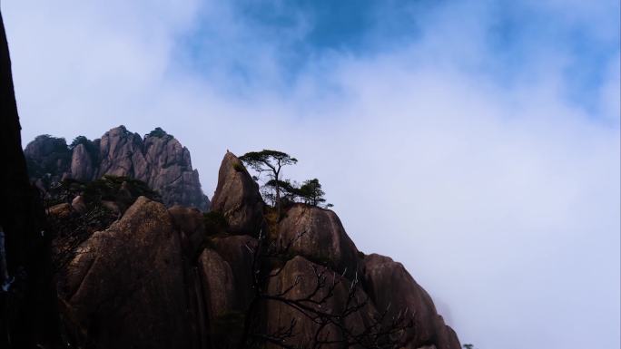 黄山风景区云海延时美景唯美风景视频素材4