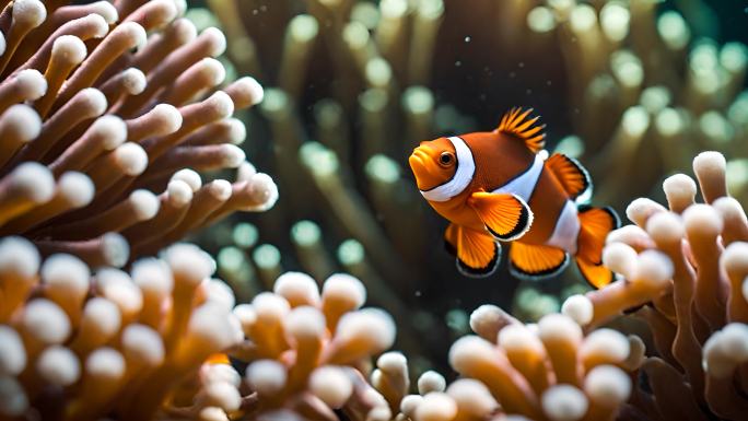 珊瑚礁里的小丑鱼