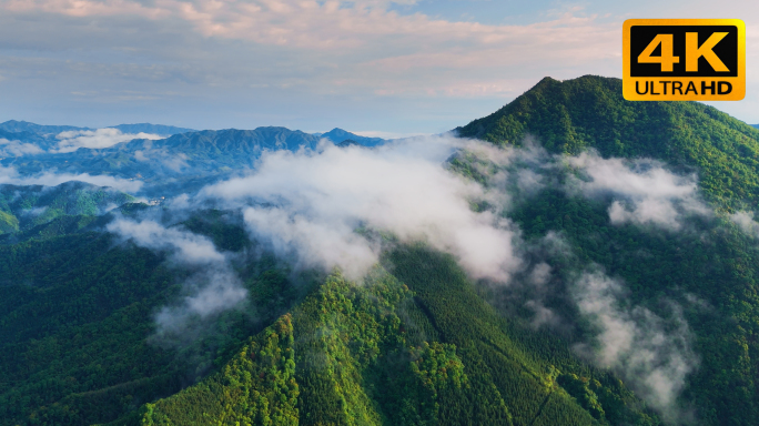 4k航拍云雾山川云海美丽中国大气风景视频