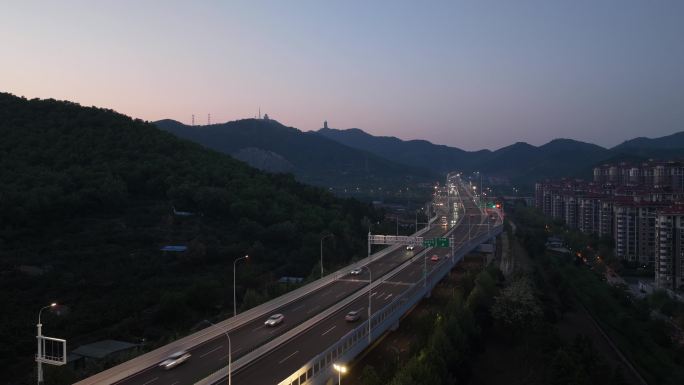 烟台山海路快速路延时