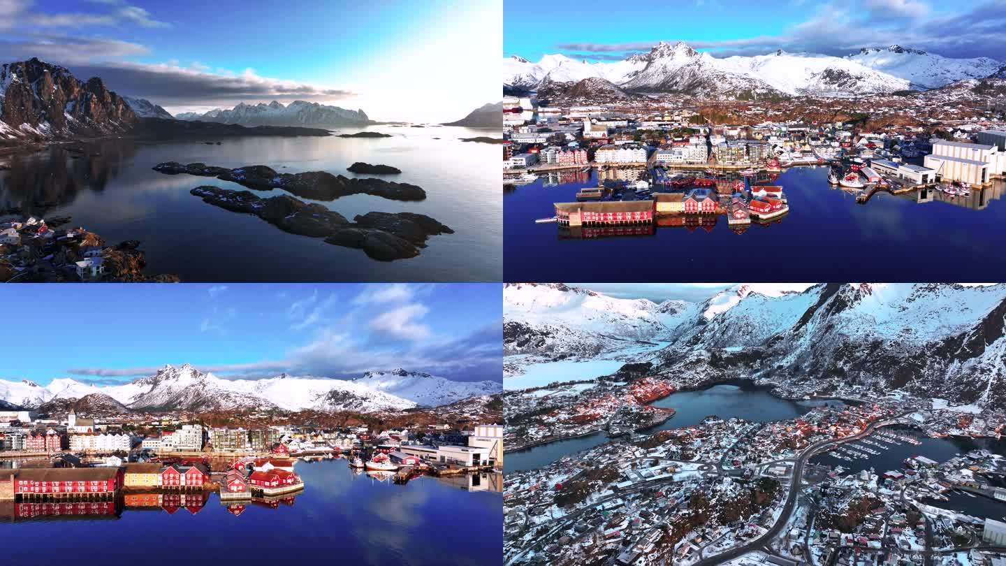4K航拍挪威斯沃尔韦尔最美风光