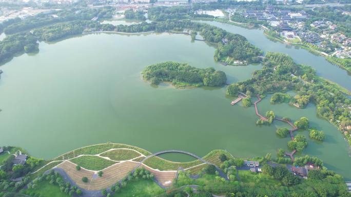 中国广州海珠湖公园风光