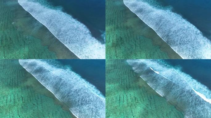 【4K商用】蓝色海水与波浪