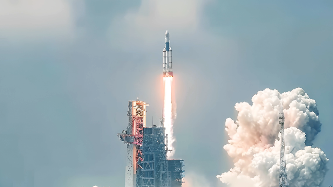 中国航天日火箭发射太空