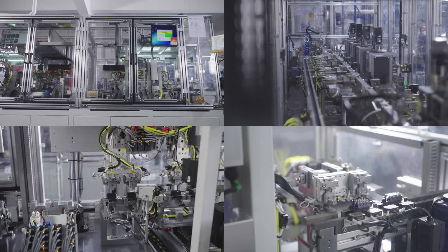 电子元件设备生产机械自动化生产线车间实拍