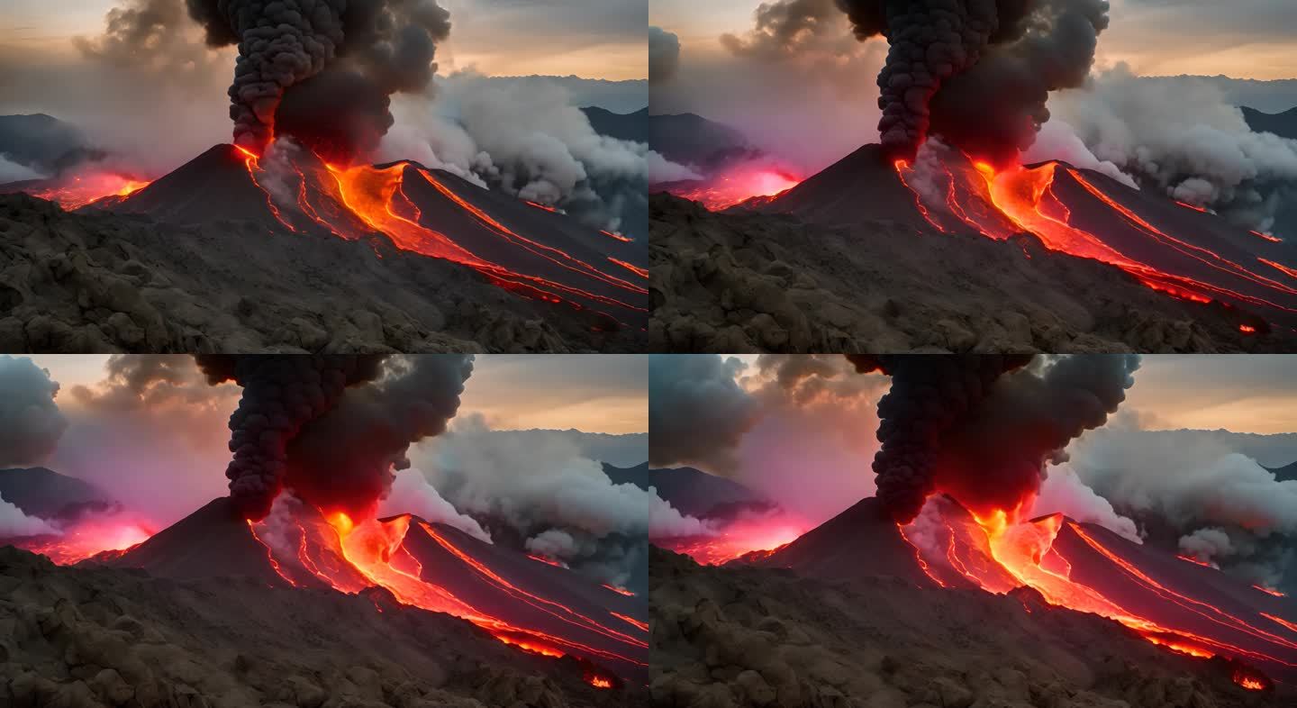 阿纳克喀拉喀托火山惊人的爆发