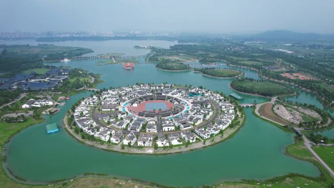 中国蚌埠古民居博览园航拍