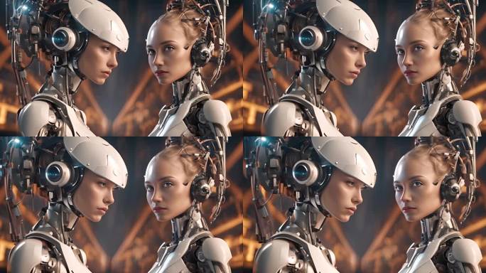 机器人雕塑展示人工智能展会