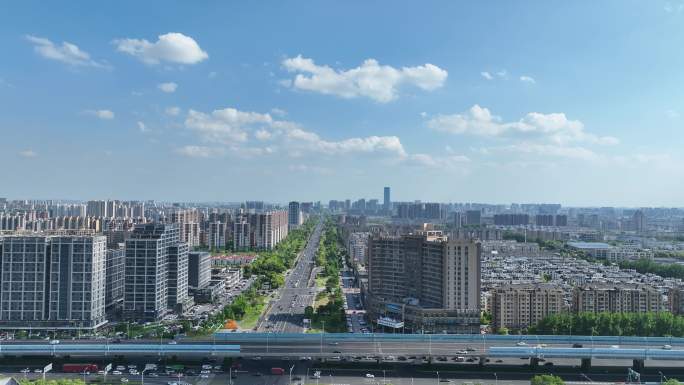 4K航拍昆山城市建筑风光大景