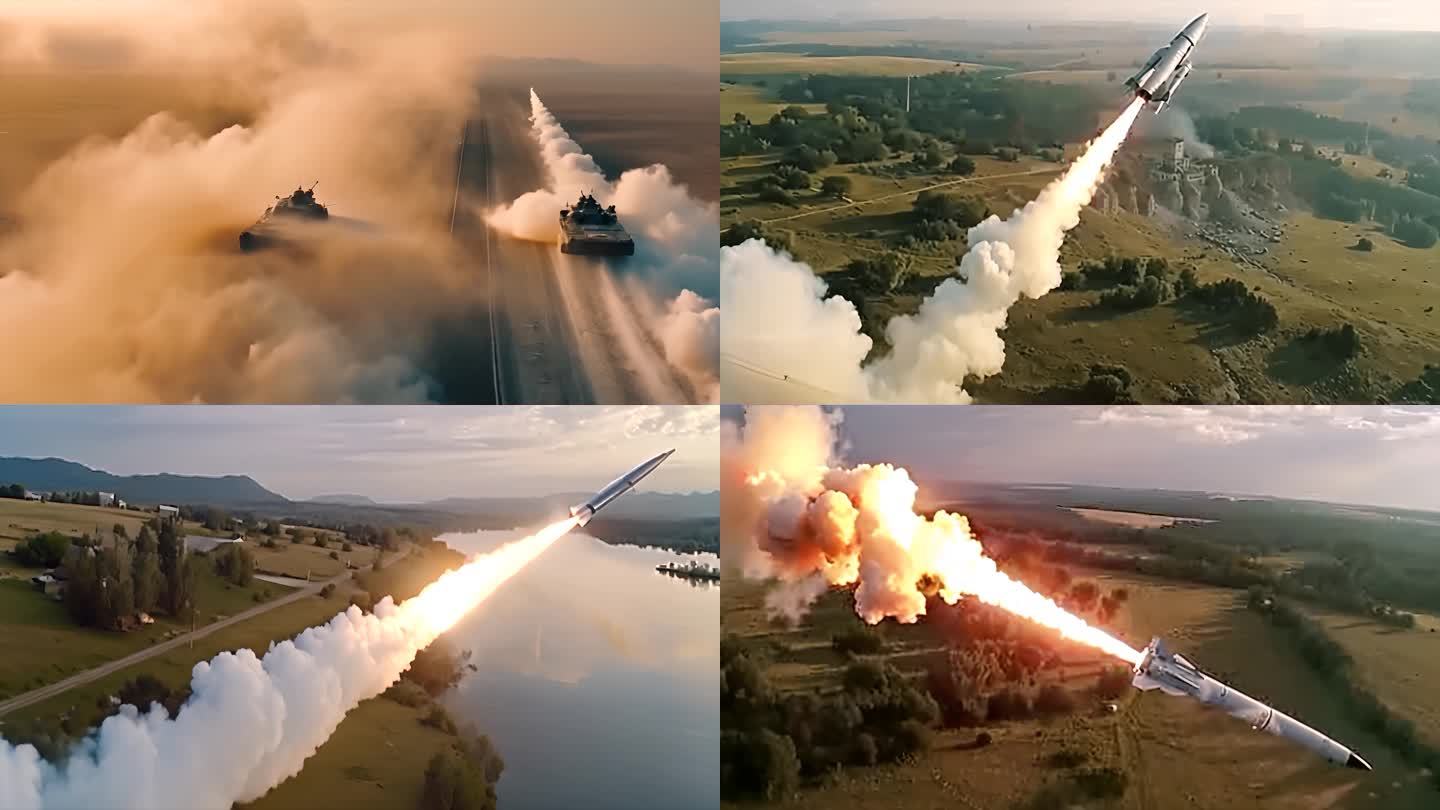 军事国防战争战场导弹发射ai素材原创9