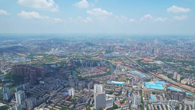 中国株洲天元区城市建筑航拍