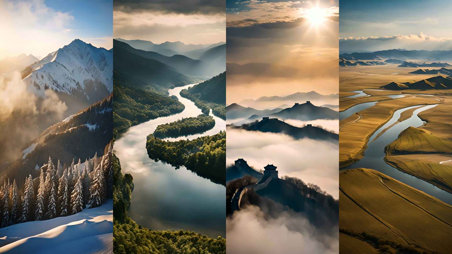 【4K竖屏】大美中国风光大好河山风景视频