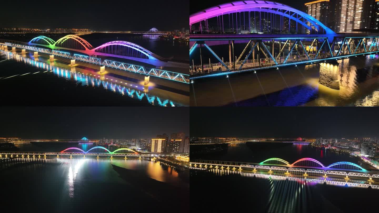 哈尔滨铁路桥灯光秀