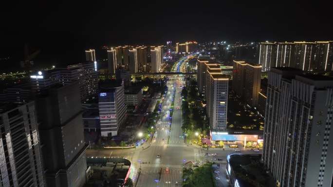 温岭城市夜景4K航拍