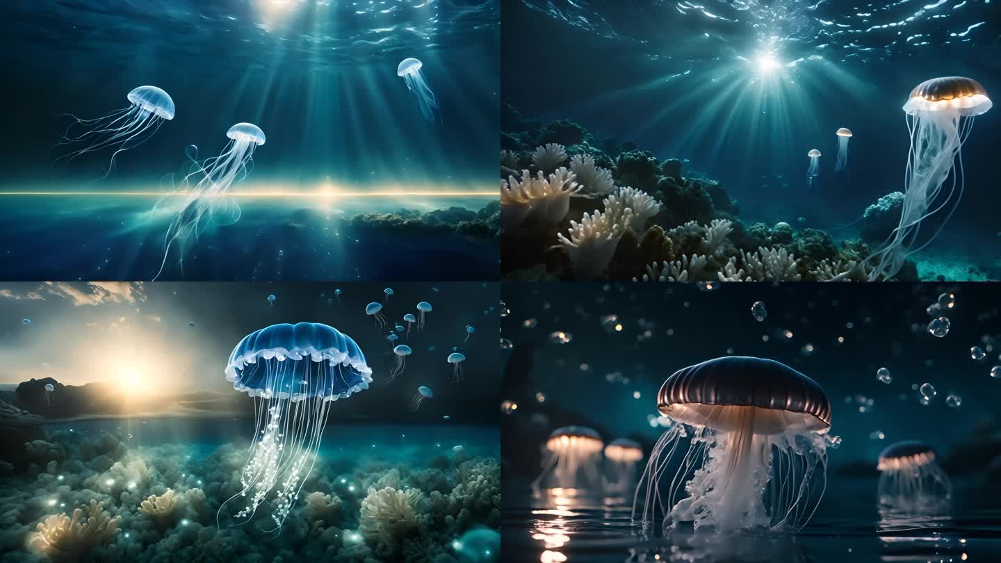 【4K】海底水母