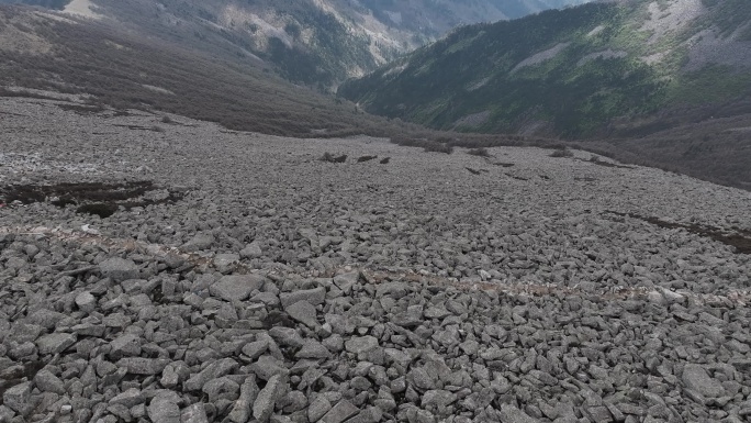 秦岭 太白山 航拍 大公文庙 石海