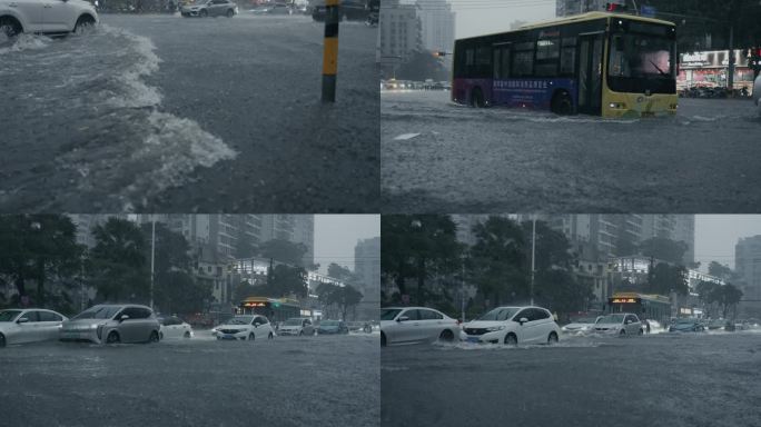 雨中街景-升格动画