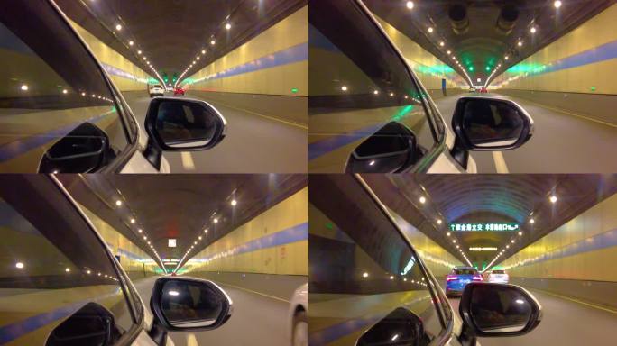 汽车在隧道里行驶视频素材4