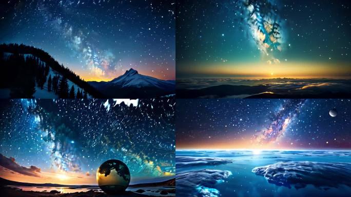 （合集）漫天繁星艺术视觉星空素材风景画卷