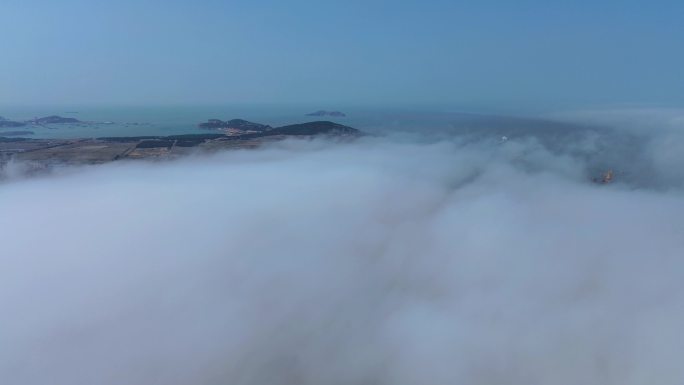 [4K]航拍素材.威海荣成成山头云雾