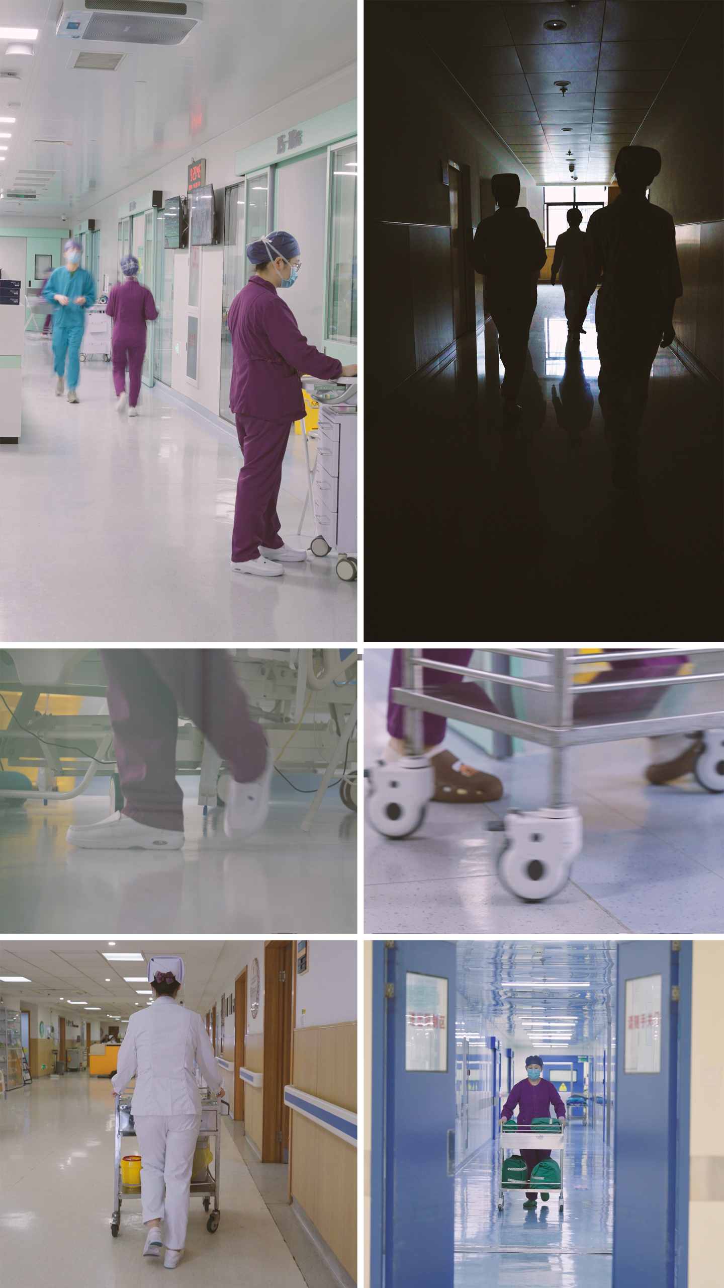 医院护士脚步背影竖屏4k