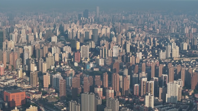 上海城市建筑空镜4K航拍