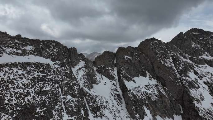 秦岭太白山  大公文庙 雪山 石海 航拍