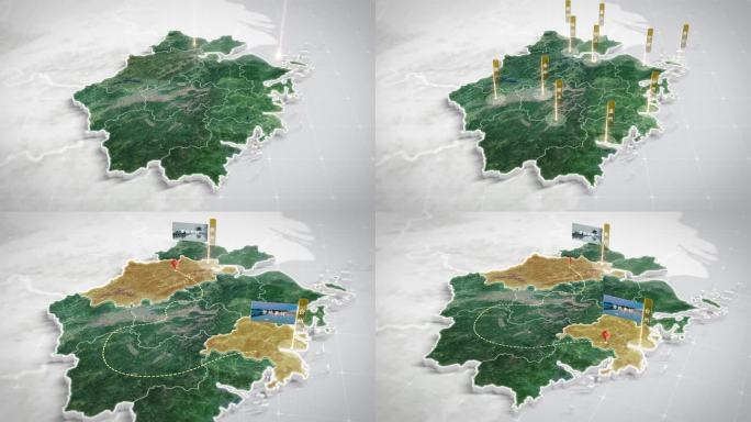 浙江地图简约无插件