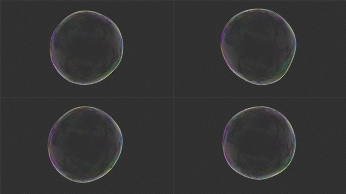 原创4K彩色气泡-透明通道循环