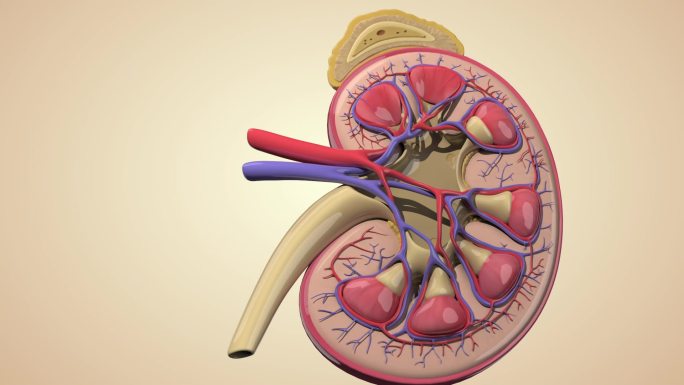 三维人体肾脏肾剖肾小球