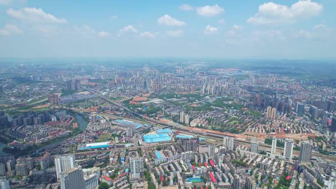 中国株洲天元区城市建筑航拍