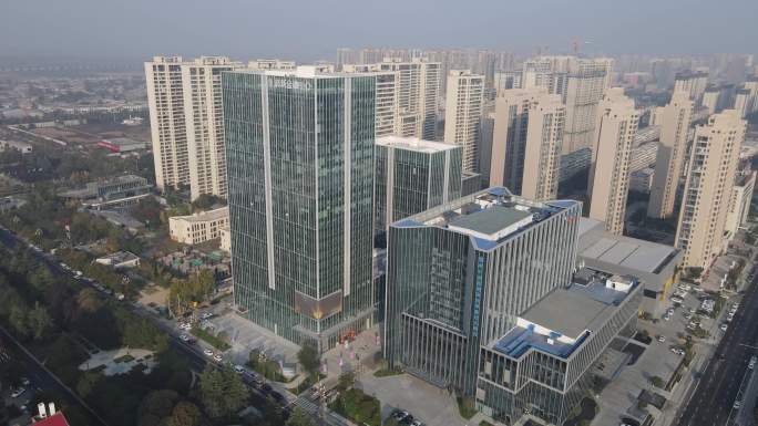 渭南高新金融中心4k航拍